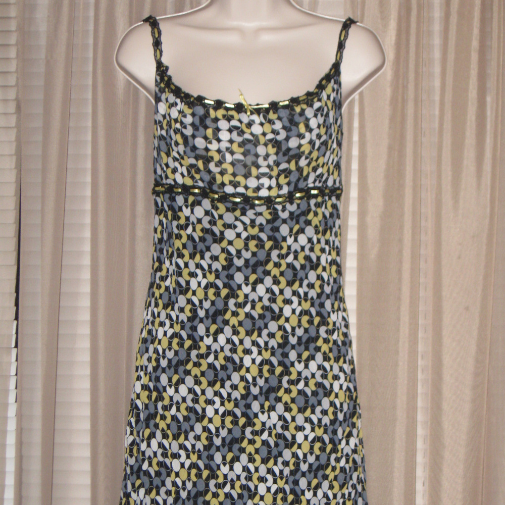 B&Y Geometric Pattern Summer Spaghetti Strap Dress